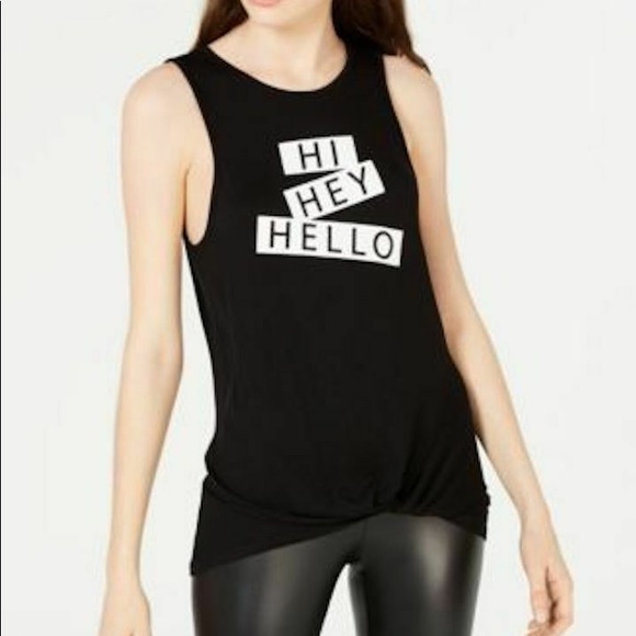 Material Girl Tops - 🌸NWT Material Girl Active black mussel T size L
